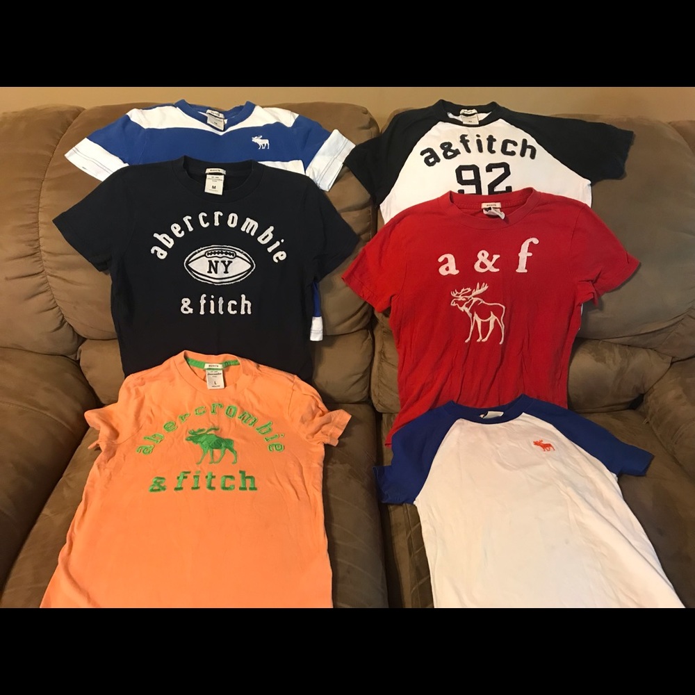 Abercrombie kids shirts short and long sleeves.
